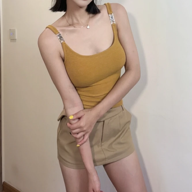 【时尚宝贝】通勤运动辣妹风打底INS风显瘦修身韩版性感风百搭吊带