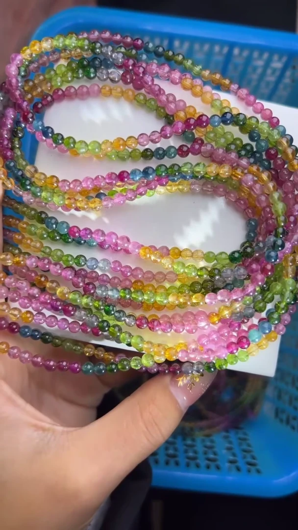 【闪购商品】碧玺手链未镶嵌XL052约4mm多样性发一件