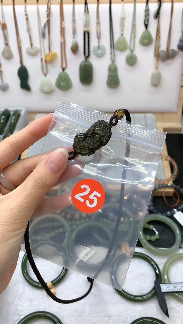 未镶嵌黑曜岩颈饰乐*林吊坠4