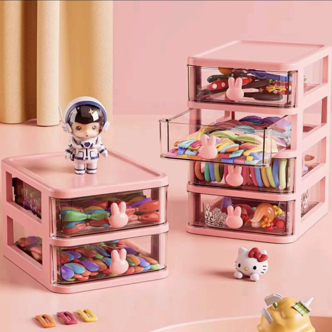 四层兔子收纳盒  桌面收纳神器