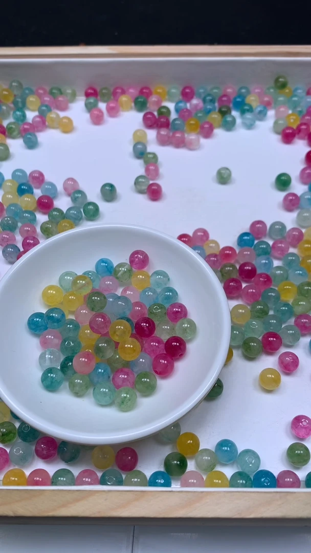 未镶嵌散珠碧玺D634 彩虹碧玺8mm25个8元