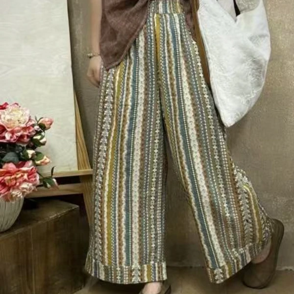 素格【2581】2025年夏季新款复古民族风时尚气质女裤