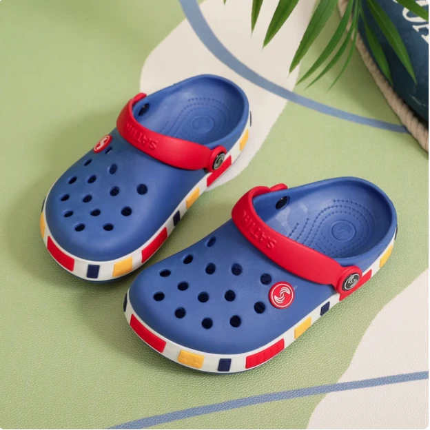 小乐高儿童拖鞋夏男女孩室内小孩海边沙滩鞋防滑软底男女童洞洞鞋