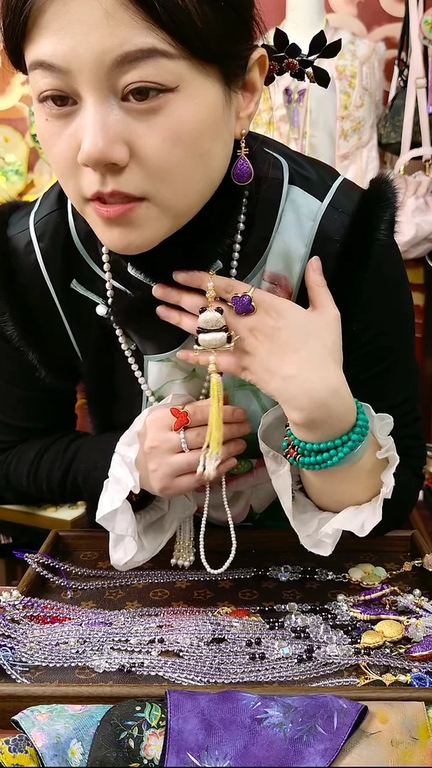 纯铜合金琉璃非遗耳饰