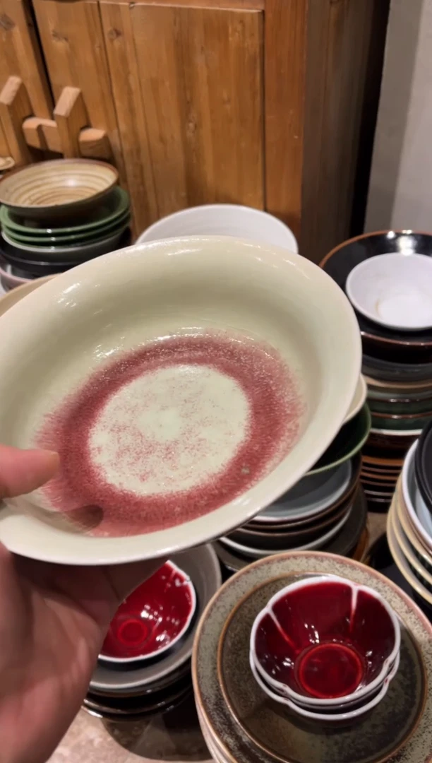 【闪购商品】瓷片473桐花手工反边盘1个