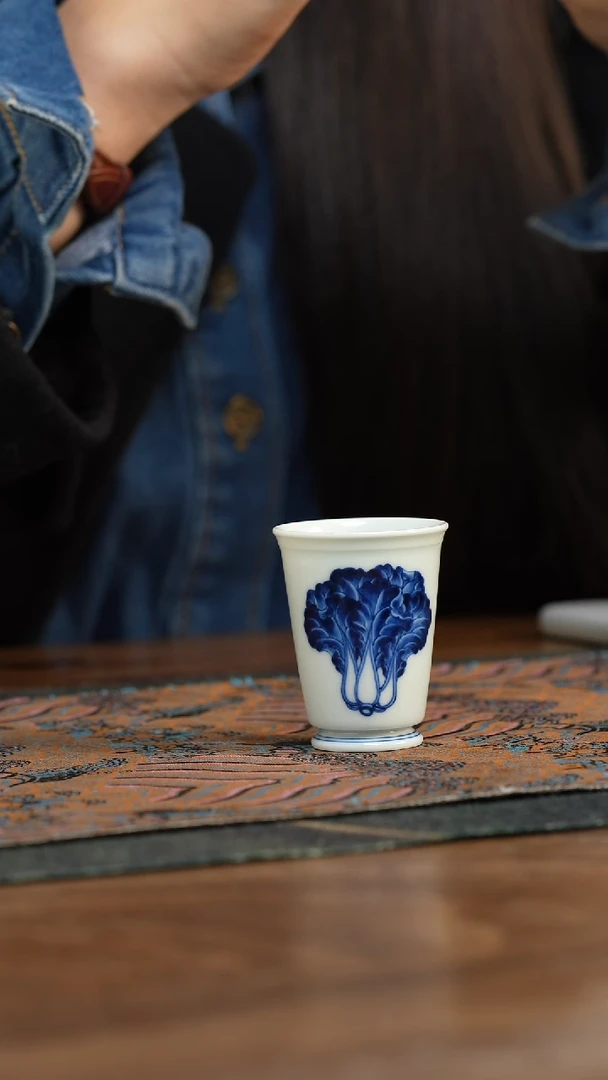 【闪购商品】水造 青花白菜闻香杯