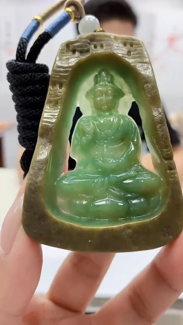 未镶嵌定制翡翠4917xx-毛货挂件13