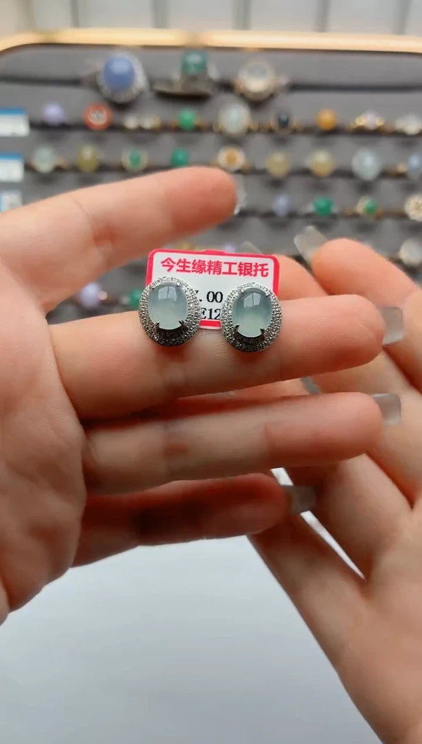 银S925镶嵌戒指翡翠.