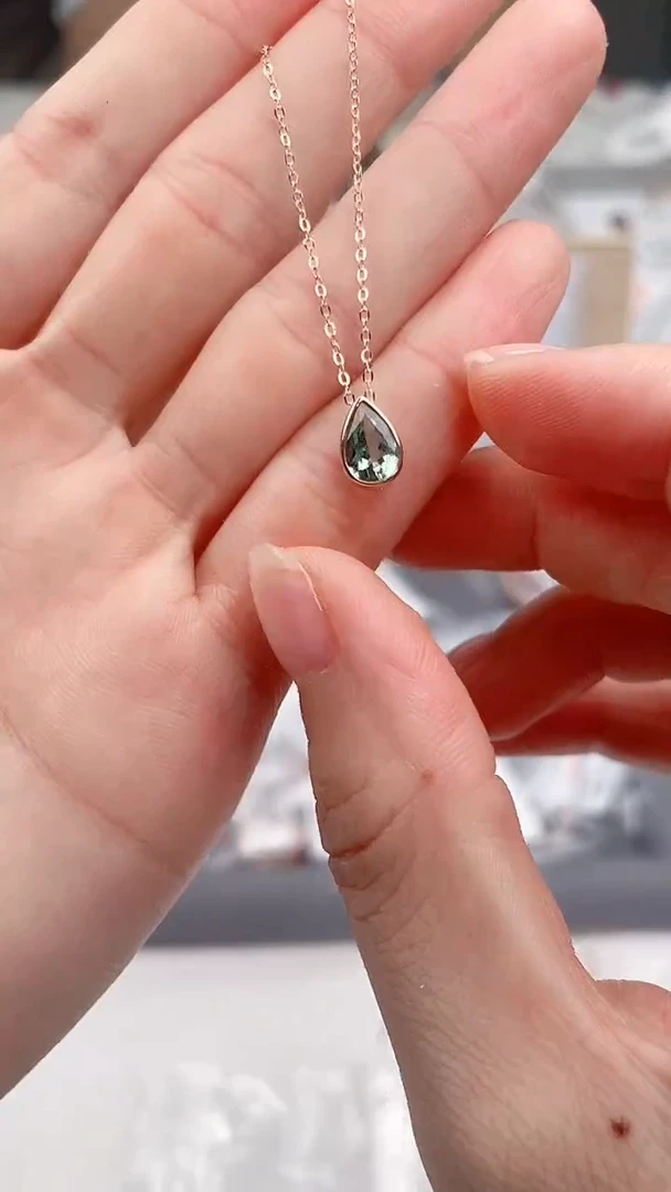 18K金镶嵌颈饰碧玺高货