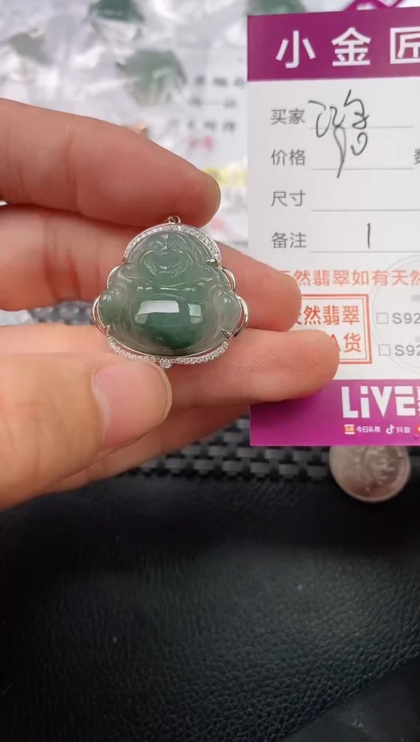 翡翠银S925镶嵌颈饰·