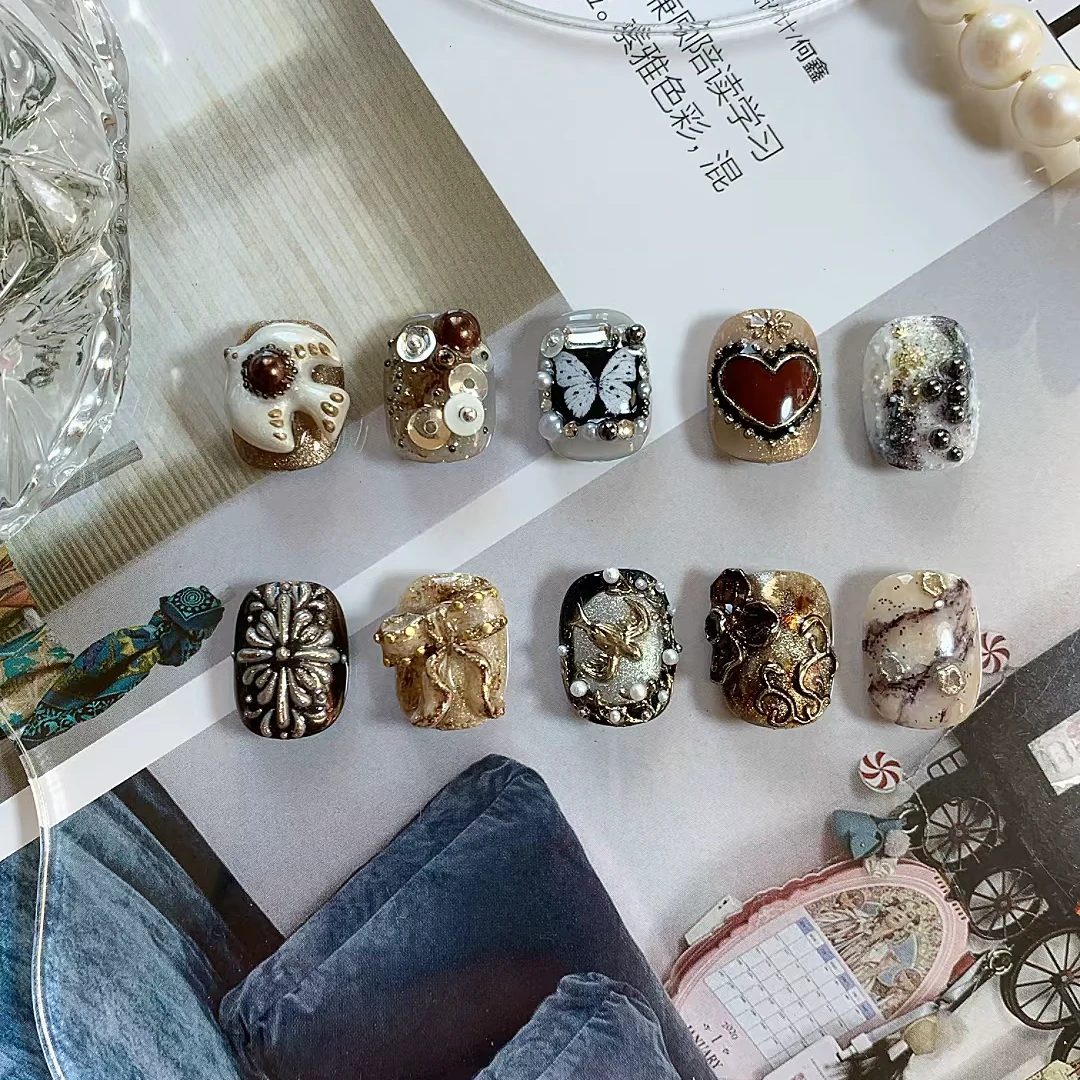 【立体飞鸟】2025新款3D立体高级感显白精致纯手工穿戴甲