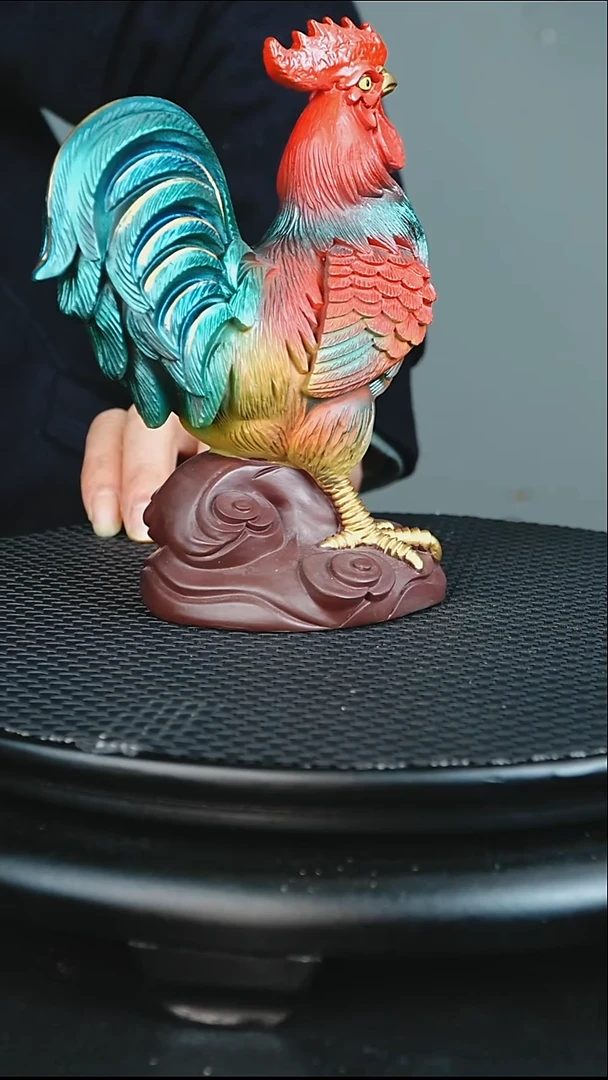 石材【大公鸡】彩绘色13CM*18CM