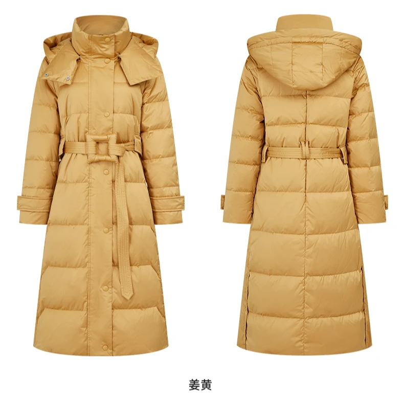 【大梦专属】长款羽绒服白鹅绒冬休闲百搭保暖长款外套M432007