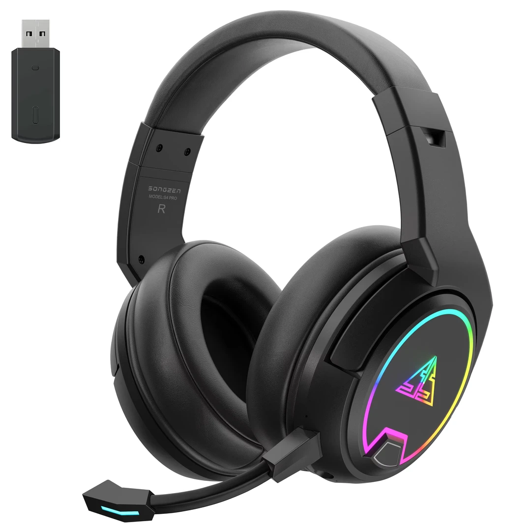 SONGZEN S4PRO 无线头戴游戏耳机蓝牙2.4G电竞耳麦专业游戏耳机