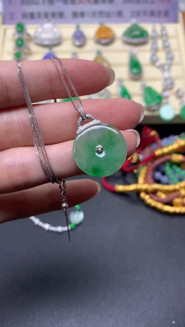 【闪购商品】翡翠套链18K金镶嵌套链|2300+230