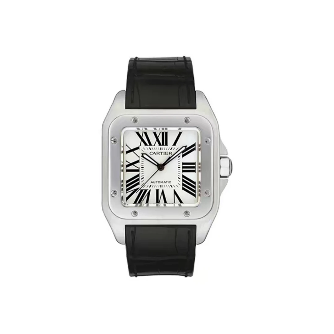 99新 Cartier/卡地亚 山度士皮带机械表W20073X8