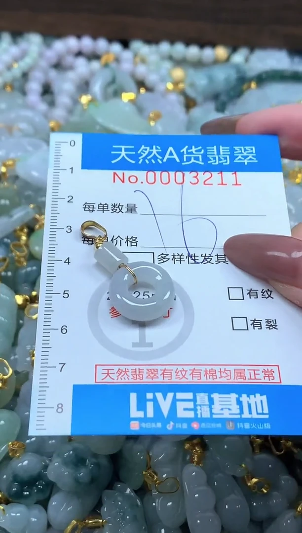 颈饰未镶嵌翡翠净货挂件-3211