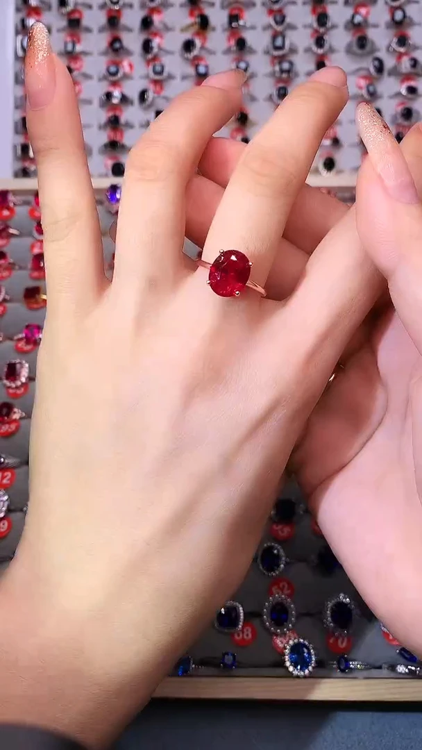 【闪购商品】红宝石戒指银S925镶嵌111111