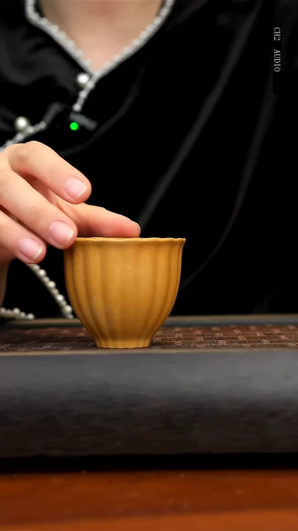 【闪购商品】紫砂茶壶黄段泥筋纹杯