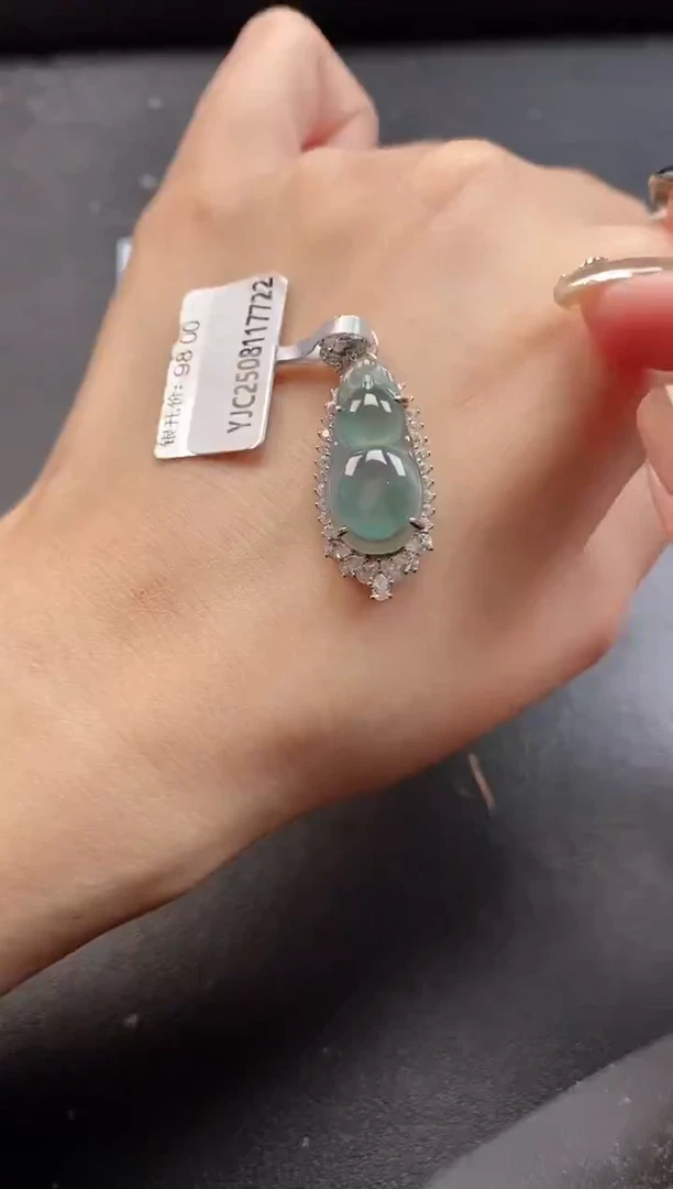 银S925镶嵌戒指翡翠51511