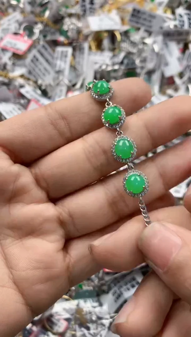 银S925镶嵌戒指翡翠555    6