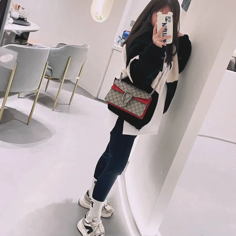 99新 GUCCI/古驰 gucci 酒神中号红边