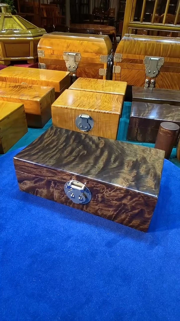 【闪购商品】金丝楠木艺阴沉木首饰盒25cm