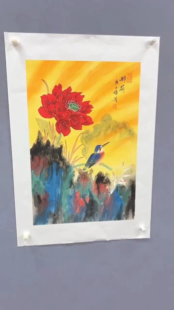 国画梅清绘画2.7pc花鸟