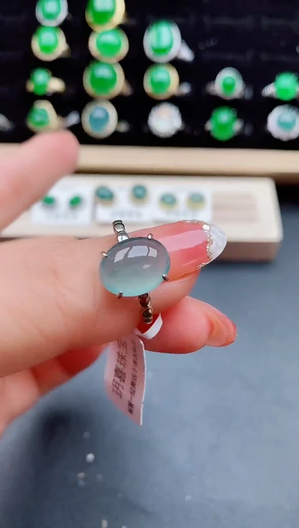 【闪购商品】翡翠戒指银S925镶嵌805800