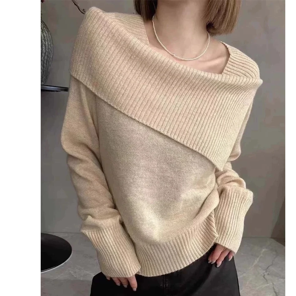 王美丽本丽-no退no换 谨慎下单8306一字肩针织毛衣