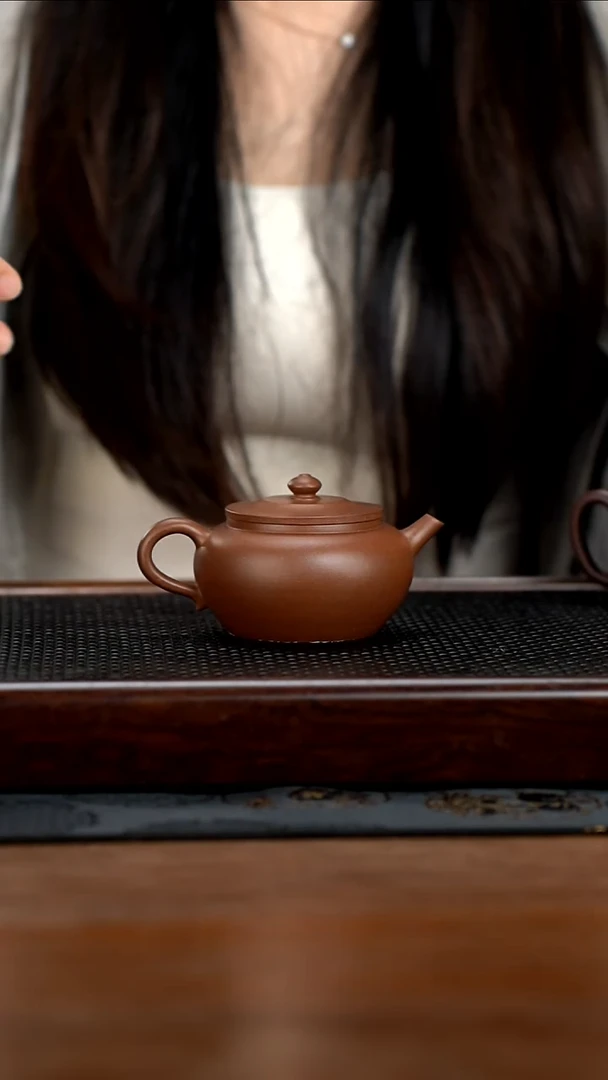 茶壶紫砂170cc黄龙山原矿紫泥平盖19