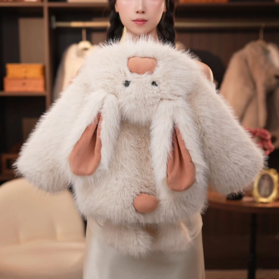 【米白兔】2025冬季新款男女宝宝同款加绒加厚保暖儿童毛绒外套