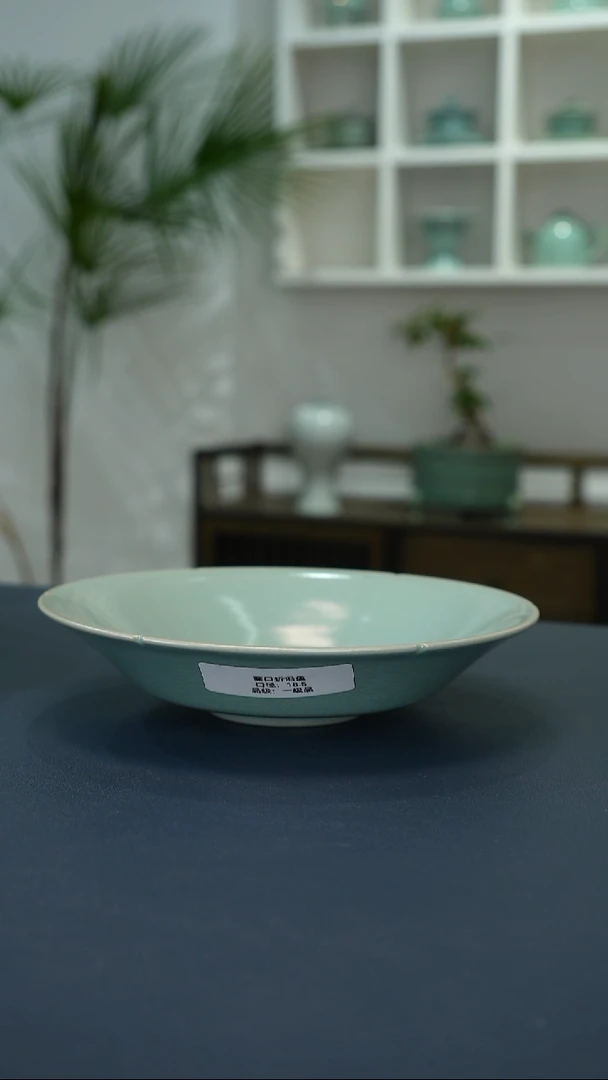 瓷片52号葵口折沿盘一级品      洁