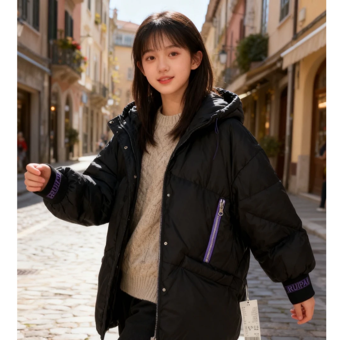 51301高端专享儿童冬款羽绒服黑色（奇）