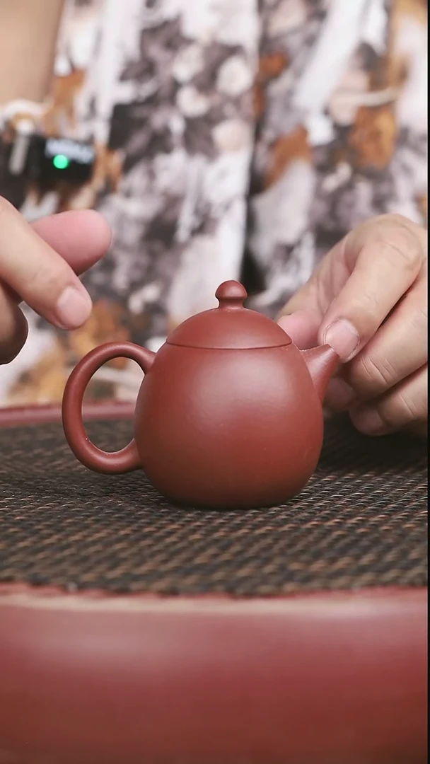 茶壶紫砂42号红皮龙龙蛋120CC