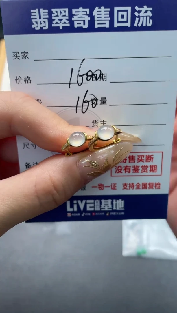 18K金镶嵌翡翠耳饰10146781