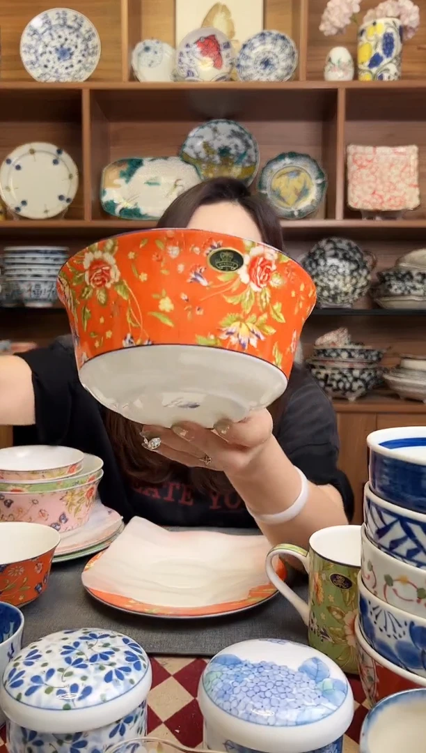 瓷片小屋花园系列温莎 面碗 橙