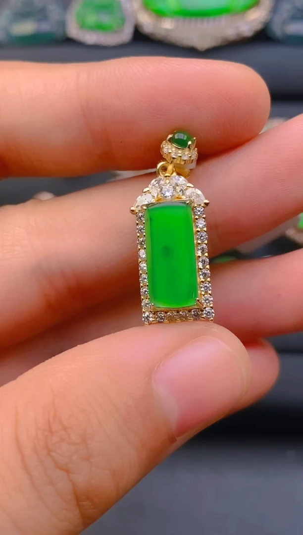 【闪购商品】翡翠戒指银S925镶嵌天然A货翡翠1