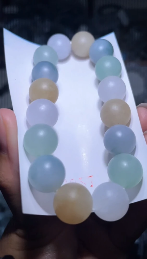 未镶嵌定制翡翠老*记天然缅甸翡翠手串82