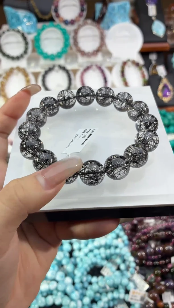 未镶嵌手串发晶殿堂级巴西黑发13m+