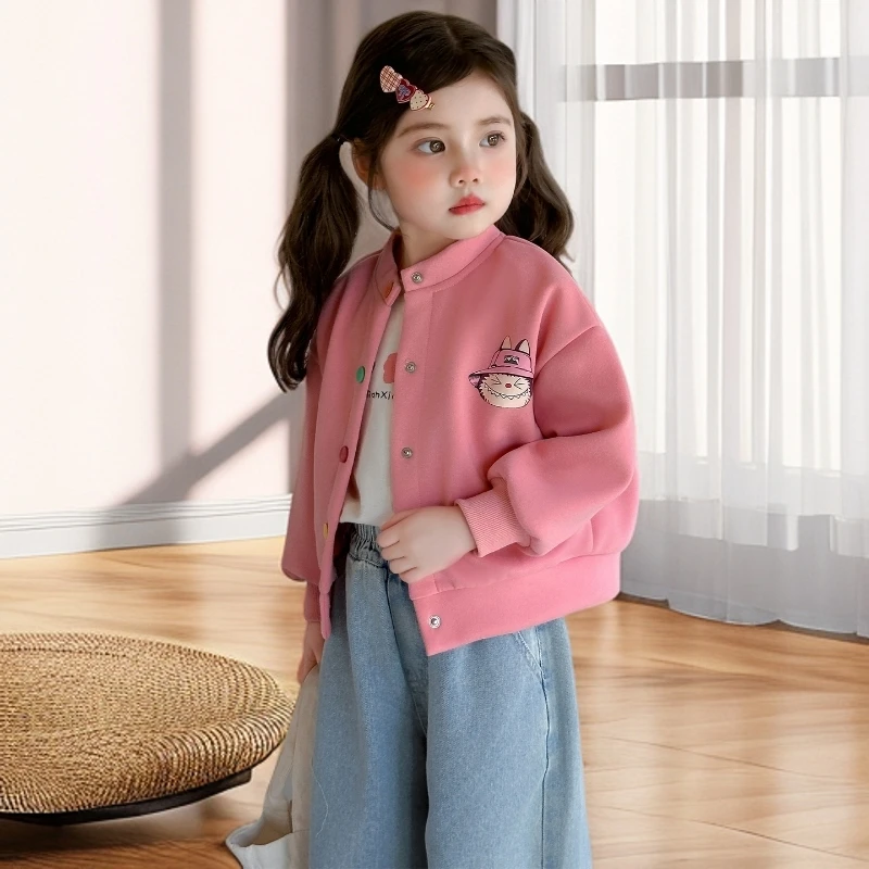 女童外套春秋款2025新款儿童洋气卫衣兔子上衣女宝宝秋装时髦开衫