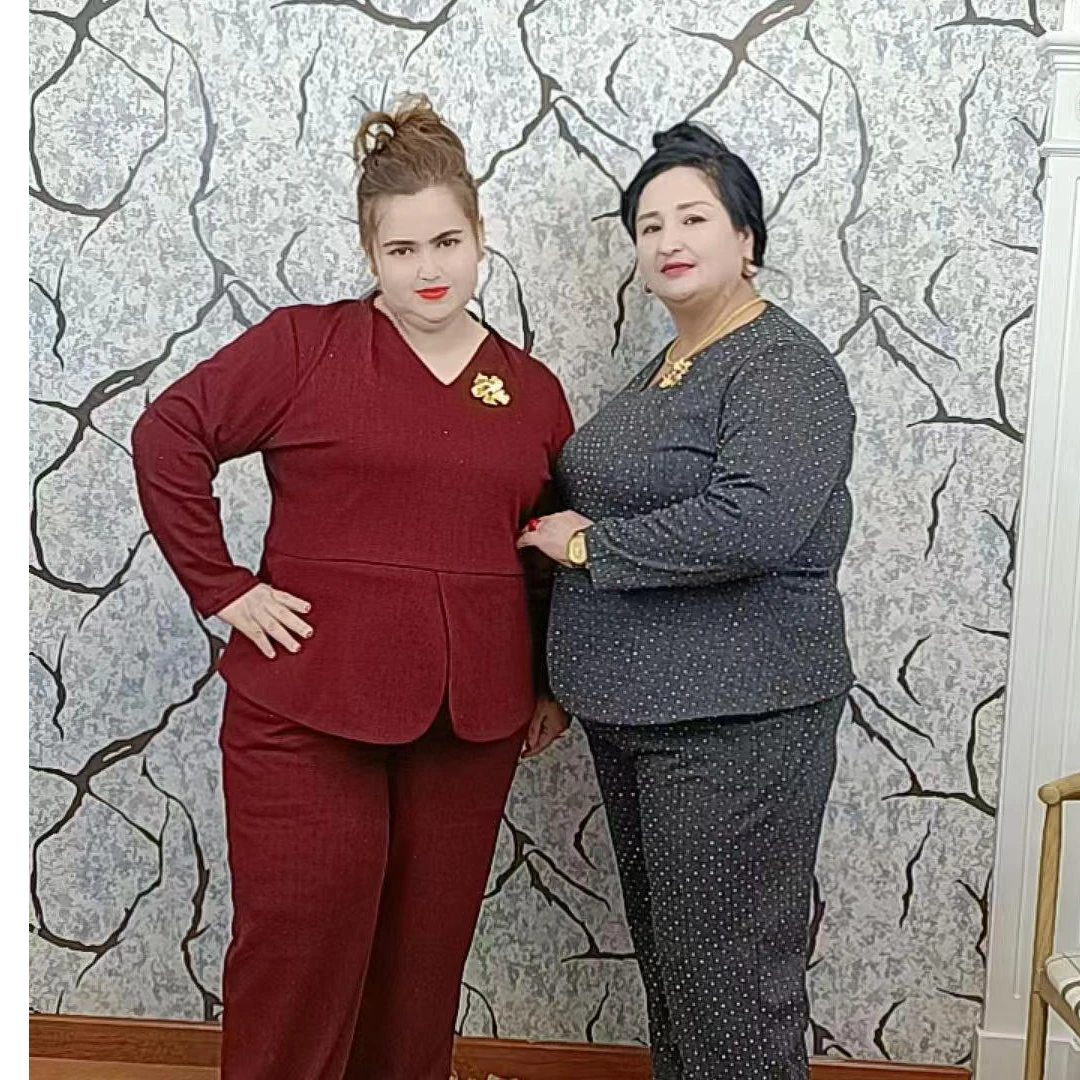 大码时尚气质水晶中国风套装