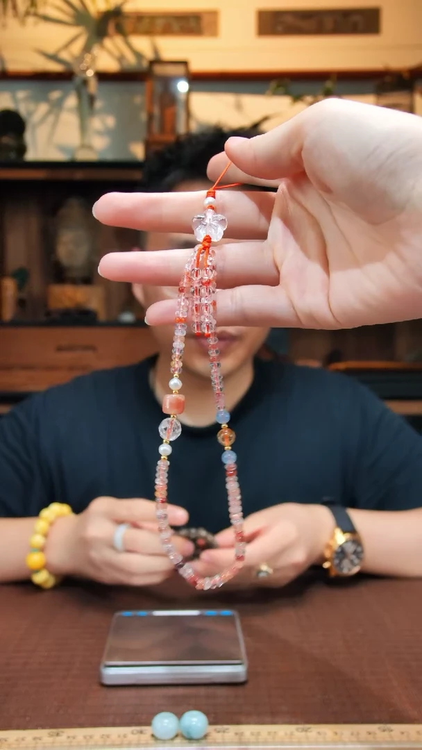 车挂未镶嵌水晶水晶多宝手机链ZD