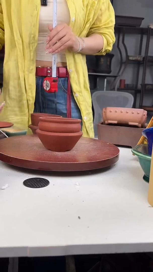 紫砂花盆浅草紫砂花盆微瑕