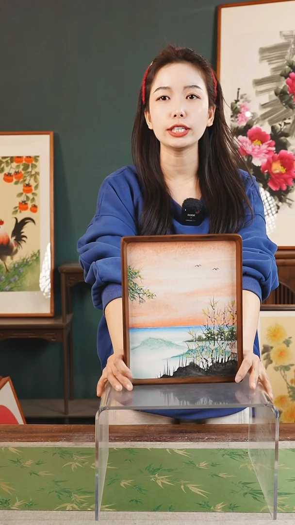 【闪购商品】书法29*吴梅谷 10寸 实木框 景色