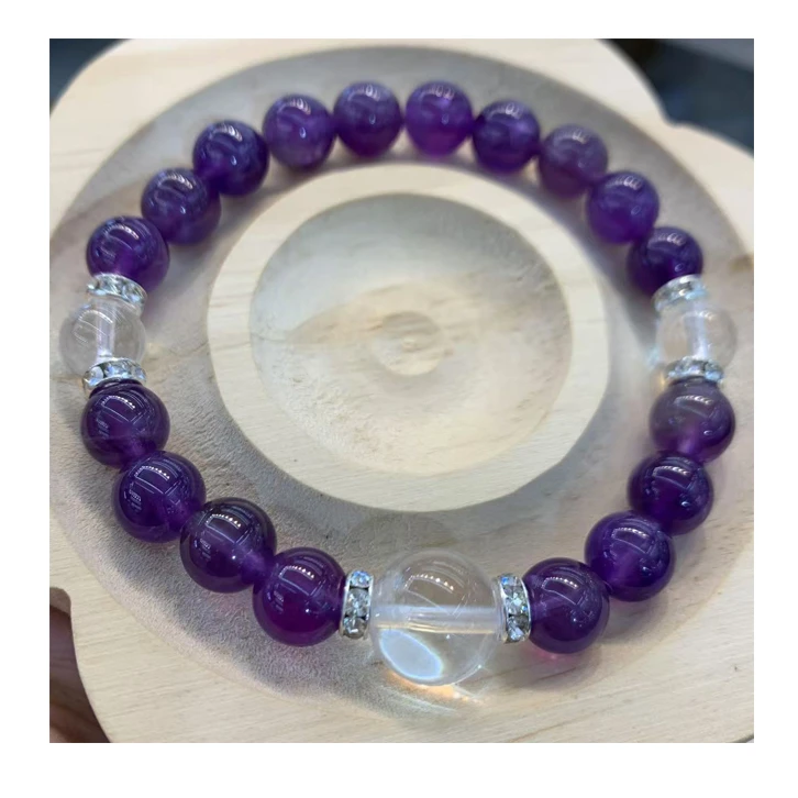 禧临Shinelynn/ 新中式天然乌拉圭紫水晶时尚8mm手串多样性发一
