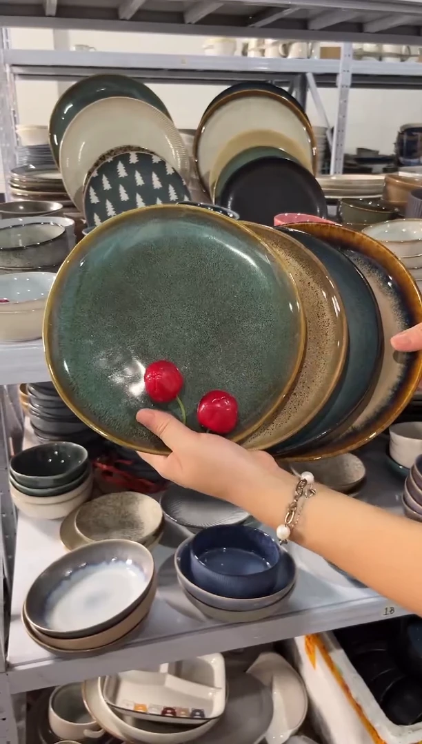 陶瓷外贸尾货瑕疵满20包邮X4 小盘组合