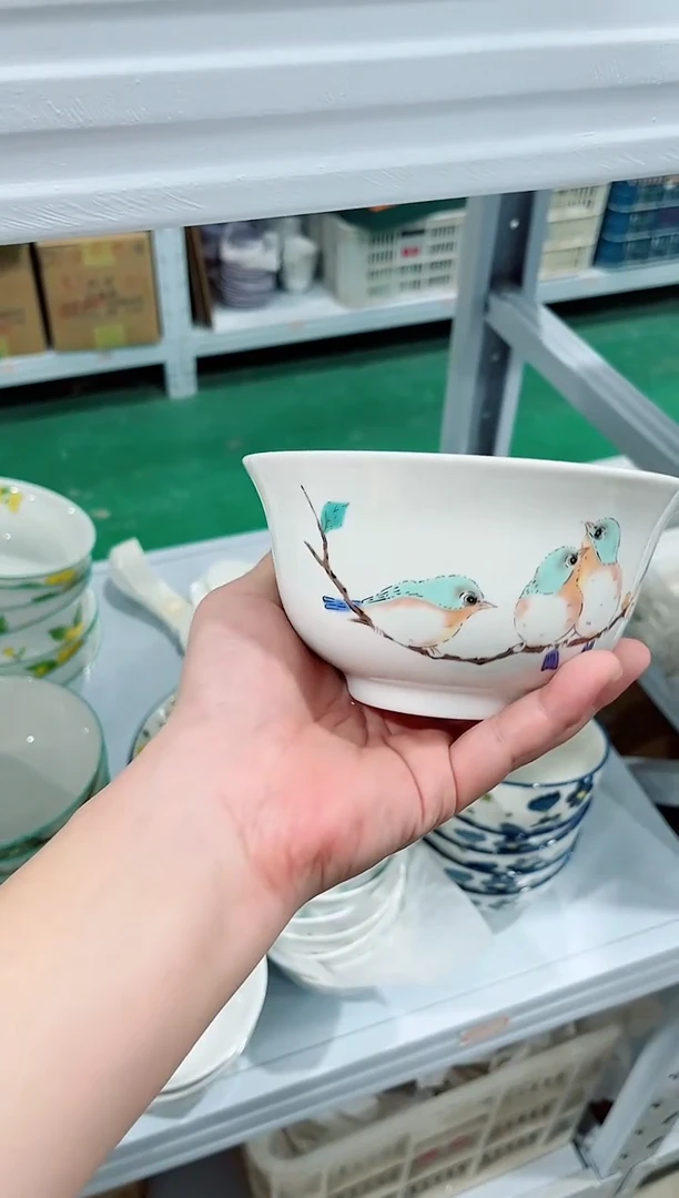 瓷片日用陶瓷（简装）5.5寸碗5个