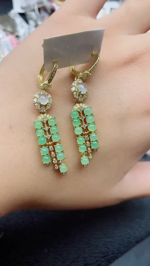 银S925镶嵌戒指翡翠1