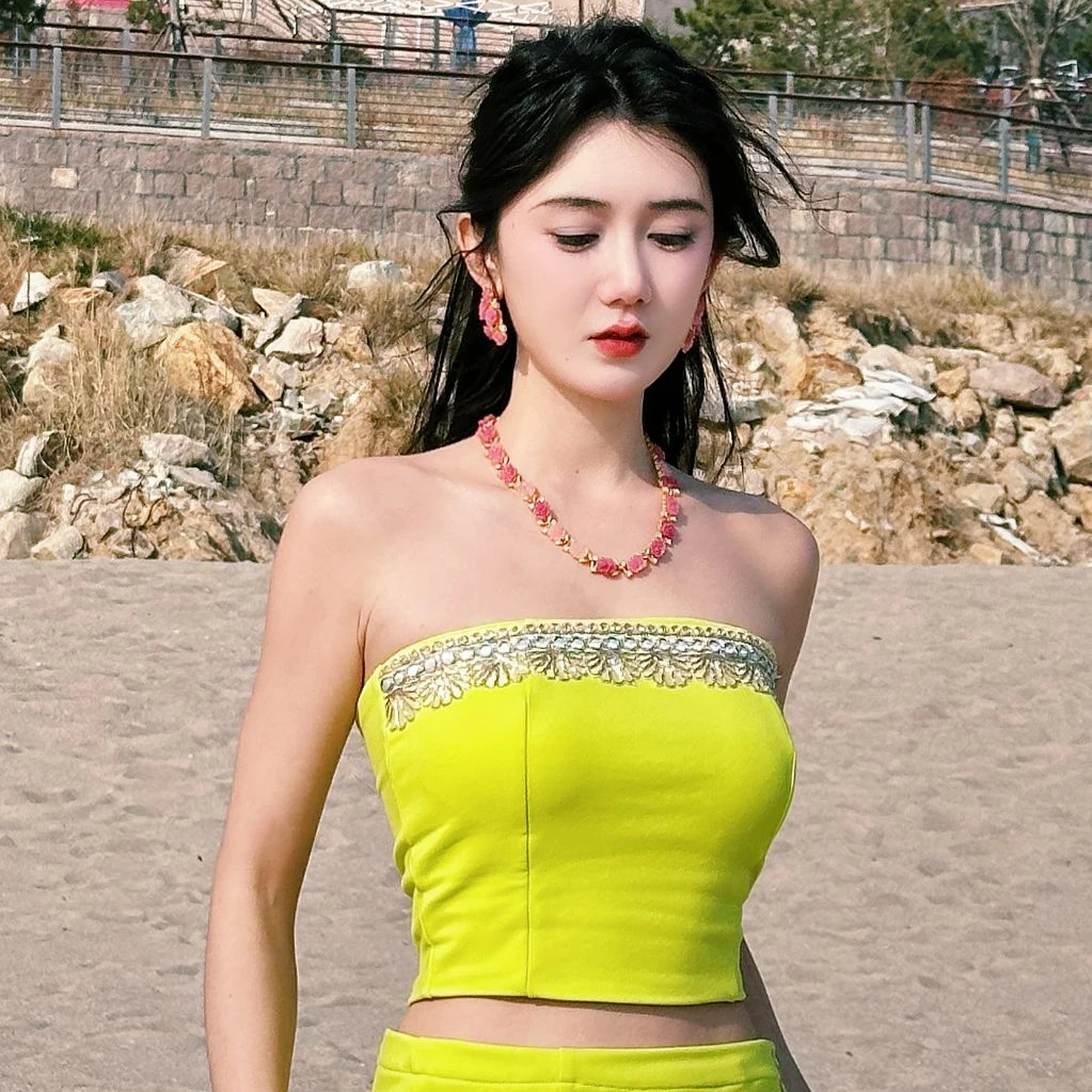 【子惠创衣馆】中国琉璃色少数民族傣装复古拉链胸垫款抹胸吊带